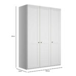 3 Türiger Kleiderschrank 150 Cm Breit – Flinn Intended For Kleiderschrank 1 50 Breit