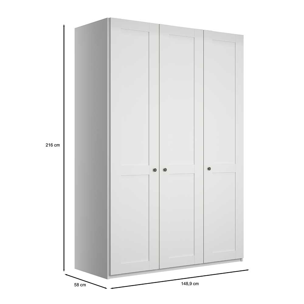 3-Türiger Kleiderschrank 150 Cm Breit - Flinn intended for Kleiderschrank 1 50 Breit