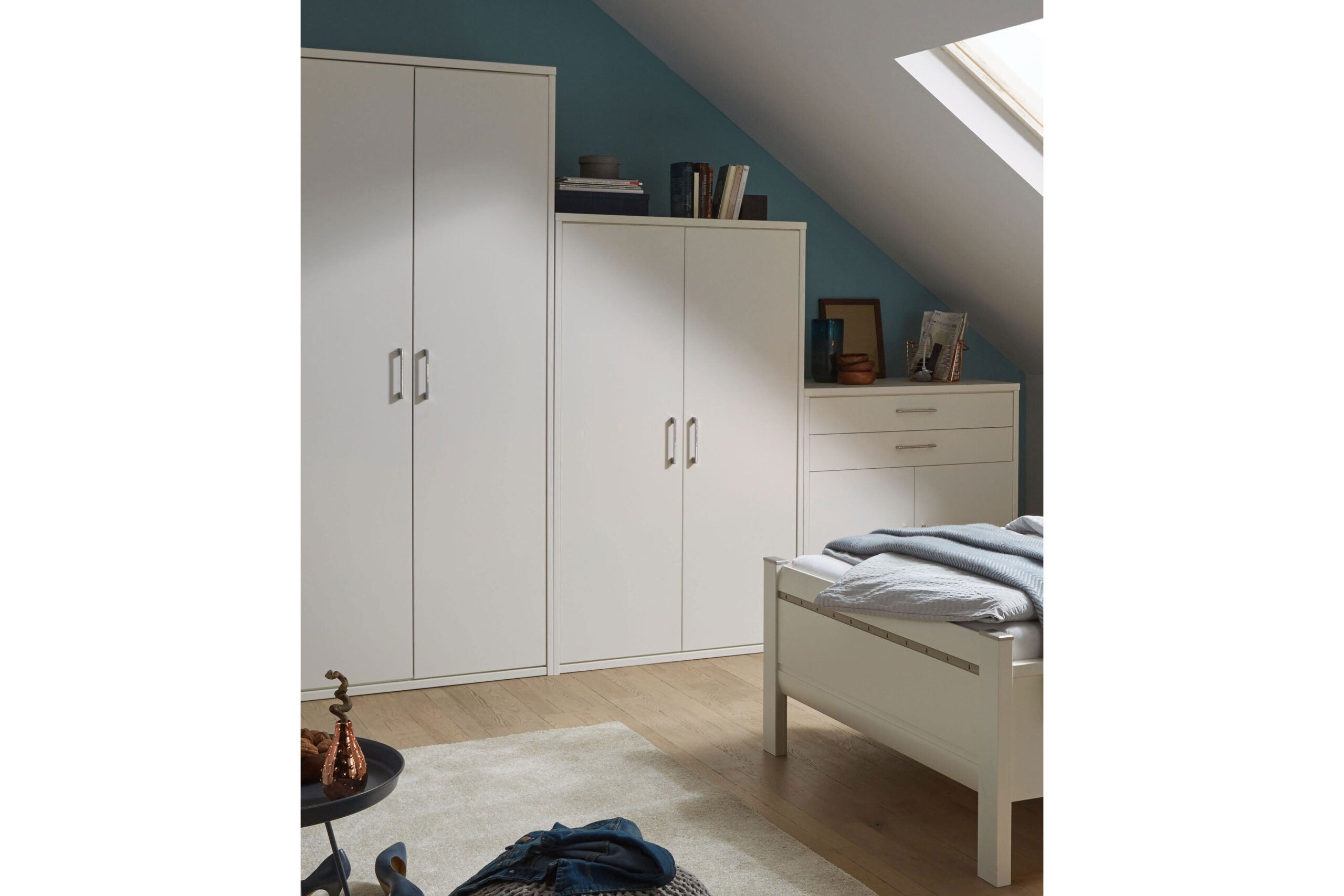 Achat Von Priess Möbel - Kleiderschrank Höhe Ca. 161 Cm Weiß throughout Kleiderschrank 160 Hoch