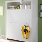 Baby Schrank Kleiderschrank Weiß 3 Türen Blau Kinderzimmer Möbel With Regard To Kleiderschrank Baby