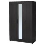 Brimnes Kleiderschrank 3 Türig – Schwarz 117X190 Cm For Ikea Kleiderschrank Brimnes