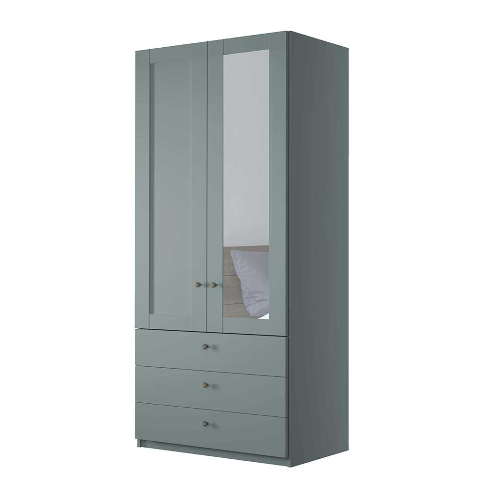 Graugrüner Kombi-Kleiderschrank 100 Cm Breit - Rajavo throughout Kleiderschrank 100 Cm Breit