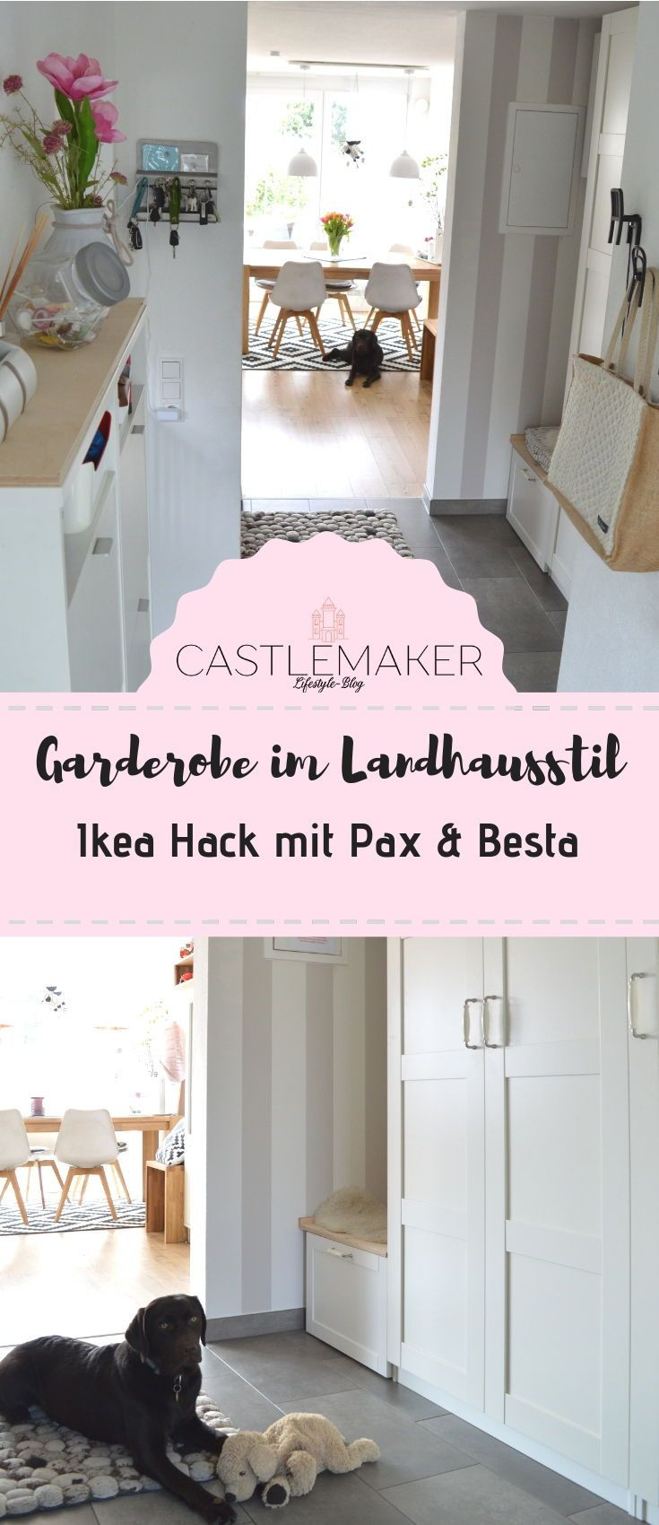 Ikea Hack Garderobe Mit Pax Und Besta Im Landhausstil regarding Kleiderschrank Landhausstil Ikea