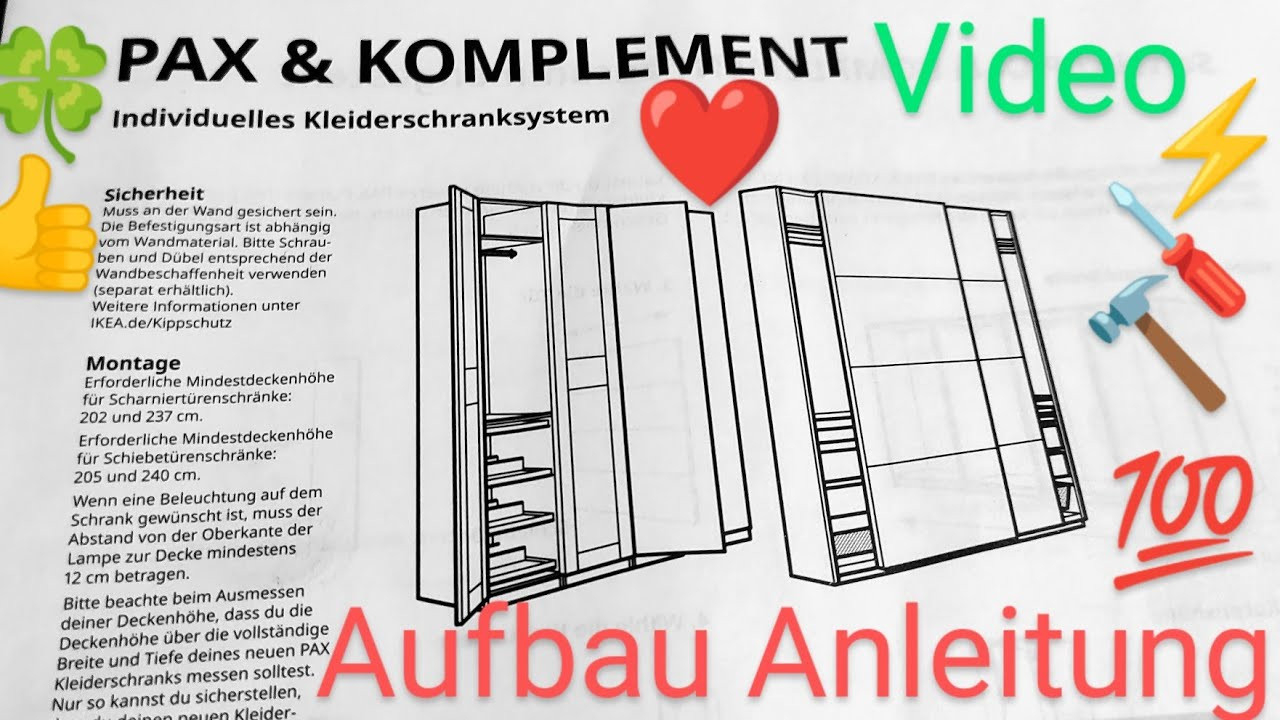 #Ikea #Pax &amp; Komplement Wir Bauen In Zusammen Auf Schritt Für Schritt in Pax Kleiderschrank Anleitung