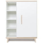 Kleiderschrank 120 Cm 1 Türig Nado Retro Esche White | Abitare Kids Regarding Kleiderschrank 120