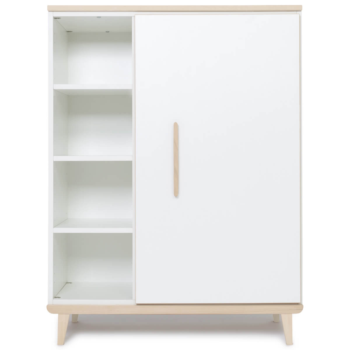 Kleiderschrank 120 Cm 1-Türig Nado Retro Esche White | Abitare Kids regarding Kleiderschrank 120