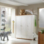 Kleiderschrank 147X178X52Cm Guldborg 3Türig Kiefer 2Farbig Weiß / Provence  | Casa De Mobila Intended For Kleiderschrank Kinderzimmer Holz