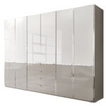 Kleiderschrank Glasfront 300 Cm Alpinweiß – Shanghai 2 Intended For Kleiderschrank Glasfront