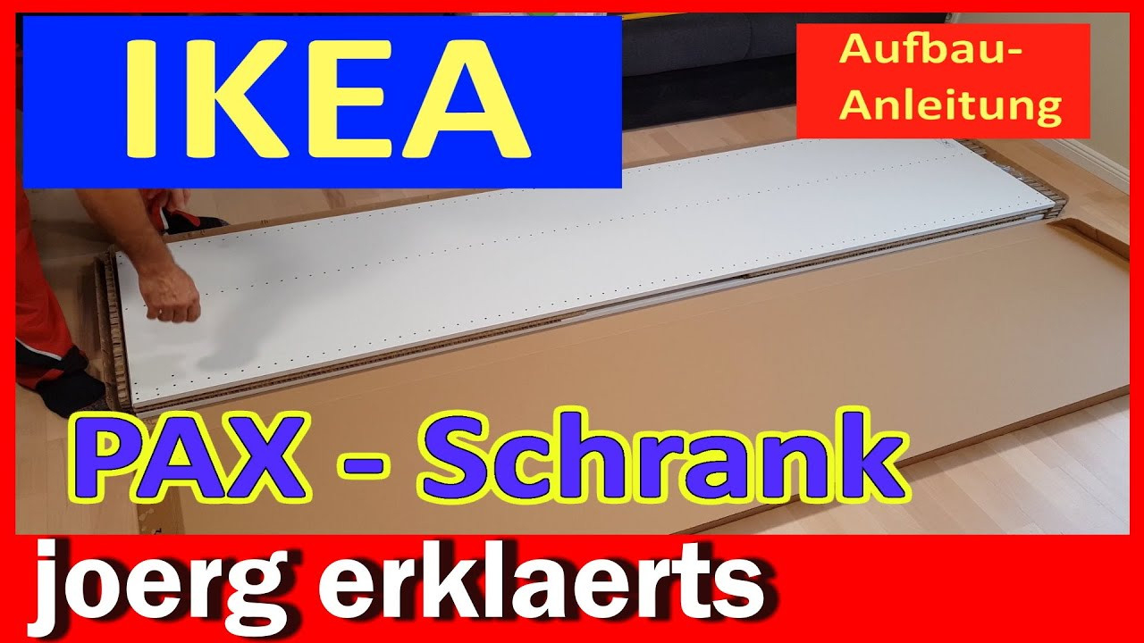 Montageanleitung Ikea Pax Schlafzimmer Schrank Aufbau Komplement Tutorial  No. 415 regarding Pax Kleiderschrank Anleitung