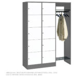 Offene Garderobe Für 10 Personen, Hxbxt 195X185X48 Cm In Kleiderschrank Weiß  Mtt