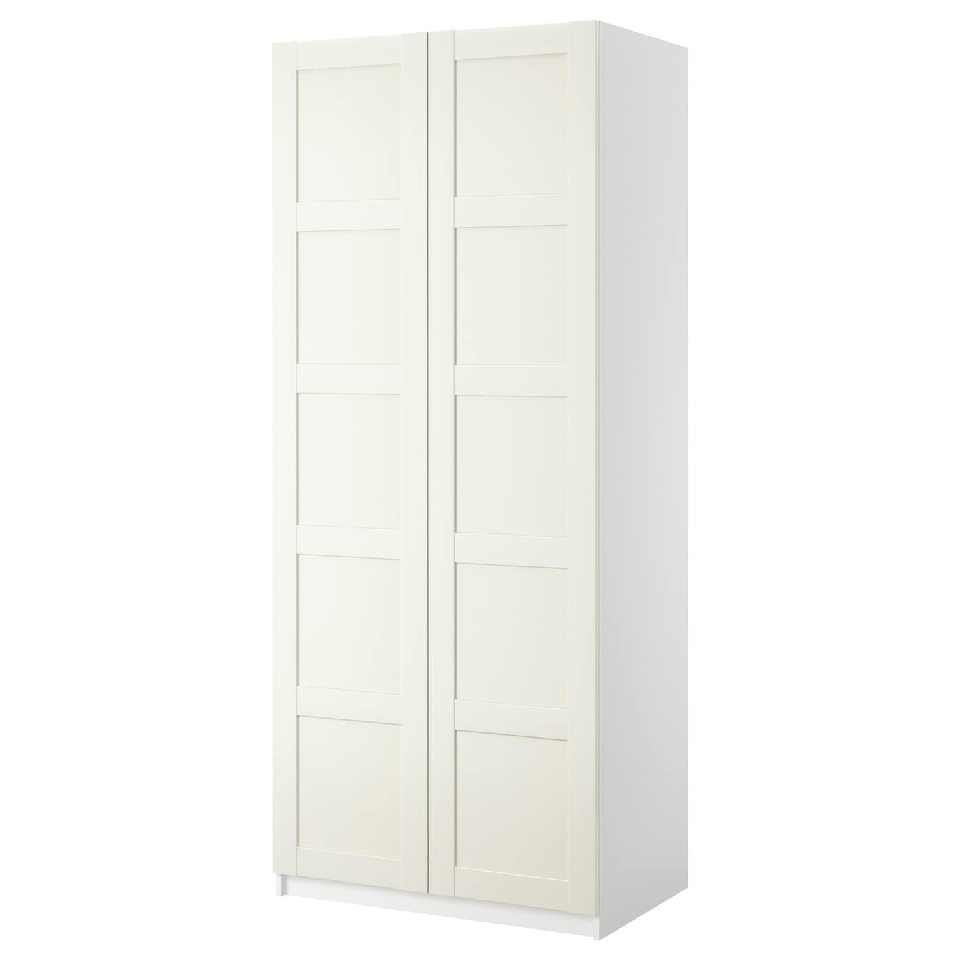 Pax / Bergsbo Schrank Mit 2 Türen - Weiß/Weiß 100X60X236 Cm with regard to Kleiderschrank Türen