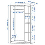 Rakkestad Kleiderschrank Mit 3 Türen – Schwarzbraun 117X176 Cm Throughout Ikea Rakke Kleiderschrank