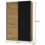 Schrank Schiebetüren Schwebetüren Kleiderschrank Ca. 125 X 196 X With Kleiderschrank 125 Cm Breit