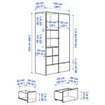 Visthus Kleiderschrank – Grau/Weiß 122X59X216 Cm For Kleiderschrank Maße