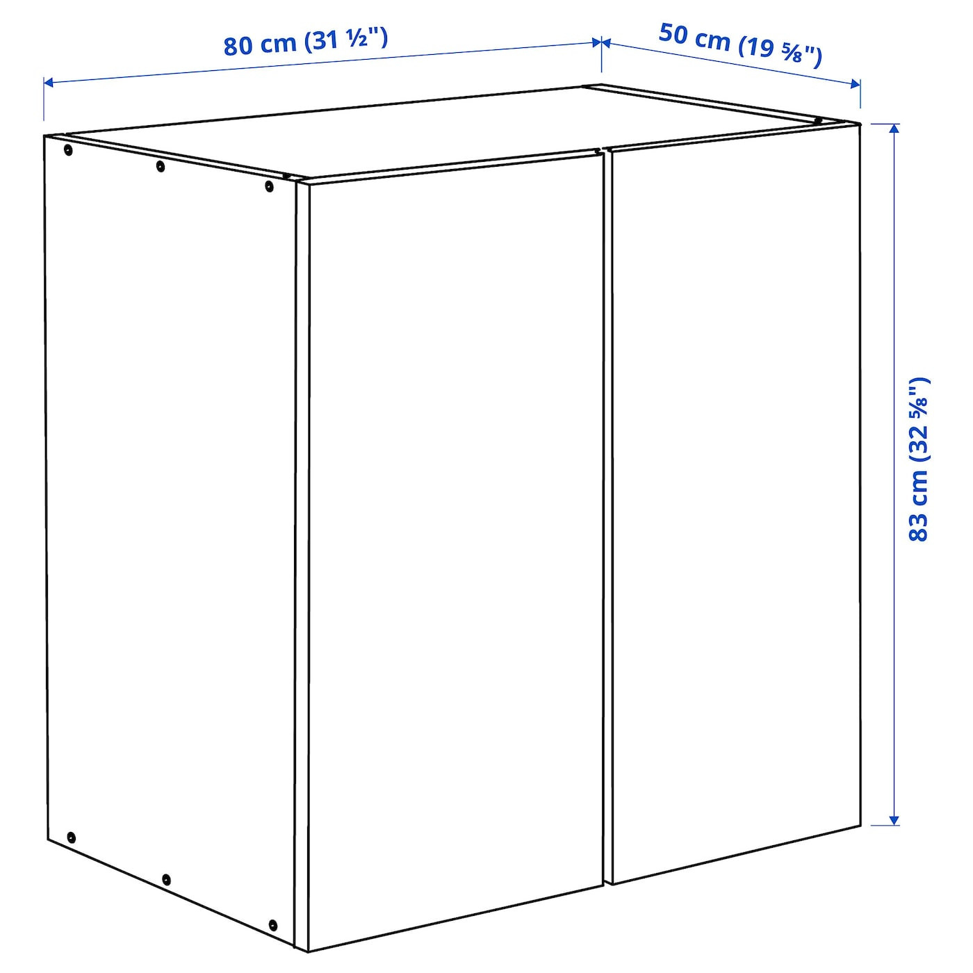 Ivar Schrank - Kiefer 80X50X83 Cm in Kleiderschrank Tiefe 50