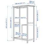 Hemnes Kleiderschrank Mit 2 Schiebetüren, Weiß Gebeizt, 120X197 Cm With Kleiderschrank Ikea Hemnes