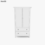 Ikea Hemnes Kleiderschrank 3D Modell – Herunterladen Garderobe On Pertaining To Kleiderschrank Ikea Hemnes