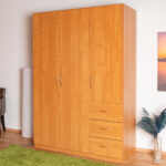 Drehtürenschrank / Kleiderschrank Sepatan 13, Farbe: Erle – Abmessungen:  200 X 140 X 58 Cm (H X B X T) With Regard To Kleiderschrank Erle